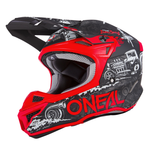 Шлем кроссовый O'NEAL 5Series HR V.22 черный/красный фото в интернет-магазине FrontFlip.Ru