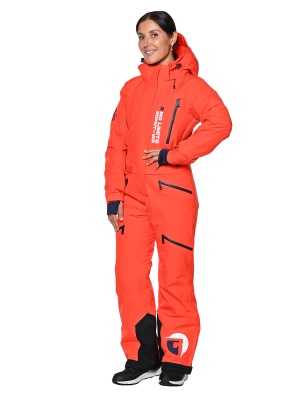 SNOW HEADQUARTER Горнолыжный комбинезон женский B-9053 Оранжевый фото в интернет-магазине FrontFlip.Ru