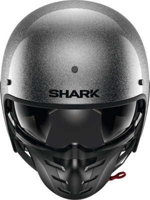 Шлем SHARK S-DRAK FIBER BLANK GLITTER Silver фото в интернет-магазине FrontFlip.Ru