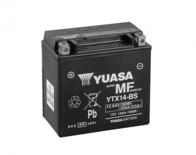 YUASA   Аккумулятор  YTX14-BS с электролитом фото в интернет-магазине FrontFlip.Ru