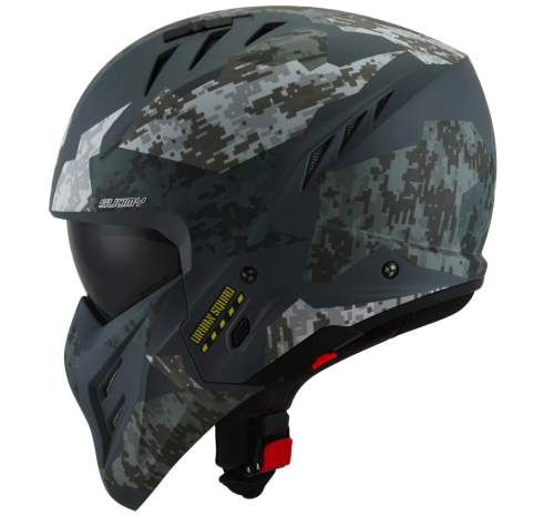 [SUOMY] Мотошлем ARMOR URBAN SQUAD CAMOUFLAGE, цвет Серый Матовый фото в интернет-магазине FrontFlip.Ru