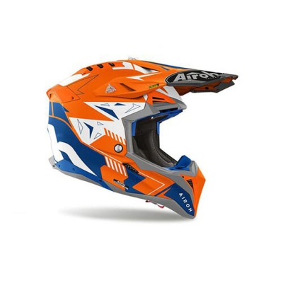 Внедорожный шлем Airoh Aviator 3 Spin Orange Fluo Matt фото в интернет-магазине FrontFlip.Ru