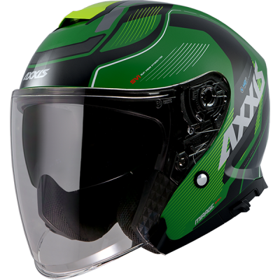 AXXIS OF504SV Mirage SV Vilage Matt Green шлем открытый зеленый матовый фото в интернет-магазине FrontFlip.Ru