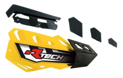 RTech Защита рук FLX желтая с крепежом (moto parts) фото в интернет-магазине FrontFlip.Ru
