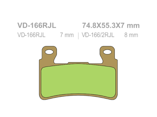 VESRAH Тормозные колодки  VD-166RJL  (245) фото в интернет-магазине FrontFlip.Ru