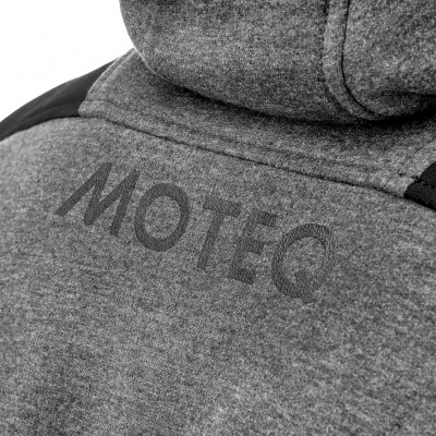 Текстильная кофта с капюшоном MOTEQ Perk, мужской(ие) серый/черный фото в интернет-магазине FrontFlip.Ru