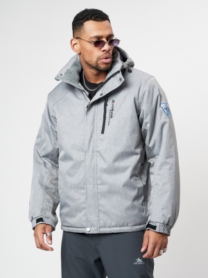 Спортивная куртка мужская зимняя светло-серого цвета 78016SS фото в интернет-магазине FrontFlip.Ru