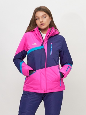 Горнолыжная куртка женская розового цвета 551901R фото в интернет-магазине FrontFlip.Ru