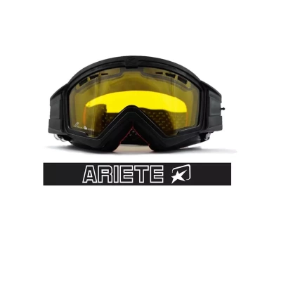 ARIETE Кроссовые очки (маска) MUDMAX - BLACK / DOUBLE YELLOW VENTILATED LENS NO PINS (moto parts) фото в интернет-магазине FrontFlip.Ru