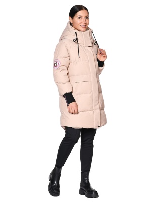 SNOW HEADQUARTER Зимняя куртка женская B-0113 Бежевый фото в интернет-магазине FrontFlip.Ru