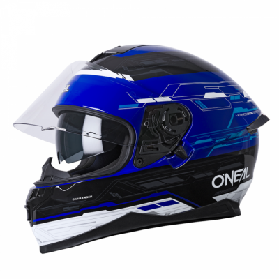 Шлем интеграл O'NEAL Challenger Matrix, глянец синий/черный фото в интернет-магазине FrontFlip.Ru