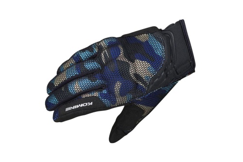 Перчатки Komine GK-194 Blue Camo фото в интернет-магазине FrontFlip.Ru