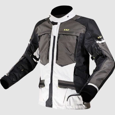 LS2 Мотокуртка NORWAY MAN JACKET черно-серо-желтый фото в интернет-магазине FrontFlip.Ru