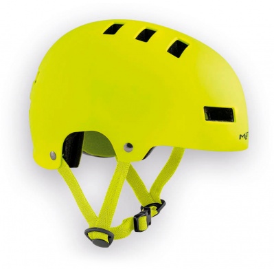 Велошлем подростковый MET yo-yo safety yellow фото в интернет-магазине FrontFlip.Ru