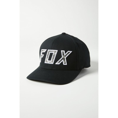Бейсболка Fox Down N' Dirty Flexfit Hat Black/White фото в интернет-магазине FrontFlip.Ru