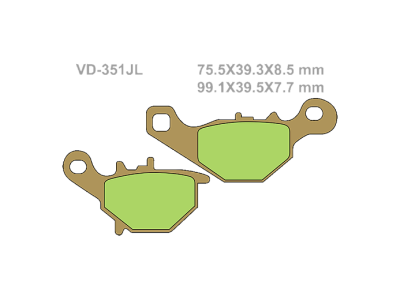 VESRAH Тормозные колодки  VD-351JL фото в интернет-магазине FrontFlip.Ru