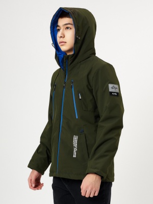 Куртка демисезонная для мальчика цвета хаки 1166Kh фото в интернет-магазине FrontFlip.Ru