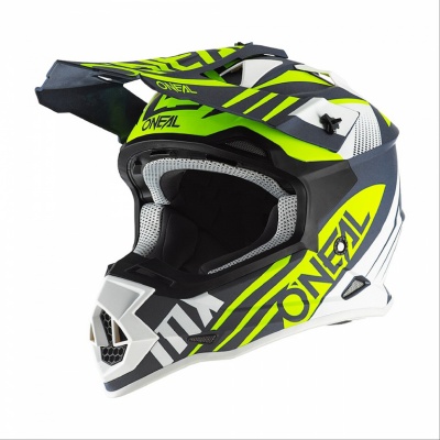 Шлем кроссовый O'NEAL 2Series Spyde 2.0 синий/желтый фото в интернет-магазине FrontFlip.Ru
