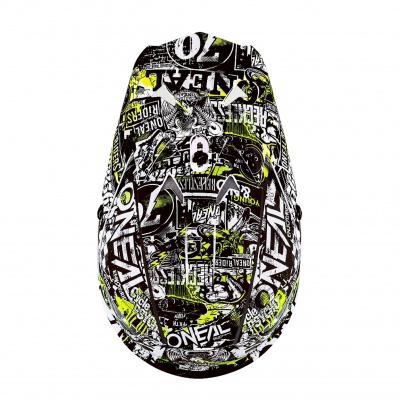 ONEAL Шлем кроссовый 3SERIES ATTACK Термопластик, глянец, Черный/Белый фото в интернет-магазине FrontFlip.Ru
