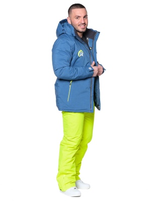 SNOW HEADQUARTER Горнолыжный костюм мужской A-8652 Лимонно-синий фото в интернет-магазине FrontFlip.Ru