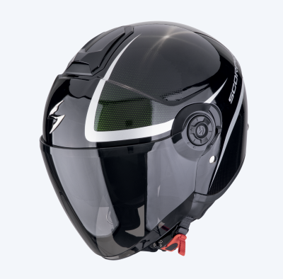 [SCORPION EXO] Мотошлем CITY II INTERCITY, цвет Черный Хамелеон/Зеленый фото в интернет-магазине FrontFlip.Ru