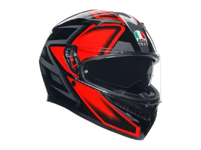 AGV Шлем K-3 E2206 COMPOUND BLACK/RED фото в интернет-магазине FrontFlip.Ru