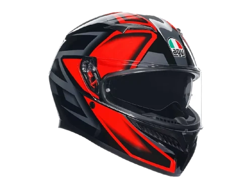 AGV Шлем K-3 E2206 COMPOUND BLACK/RED фото в интернет-магазине FrontFlip.Ru