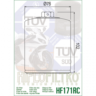 HIFLOFILTRO Масляные фильтры (HF171CRC) фото в интернет-магазине FrontFlip.Ru