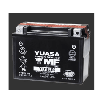 YUASA   Аккумулятор  YTX15L-BS с электролитом фото в интернет-магазине FrontFlip.Ru