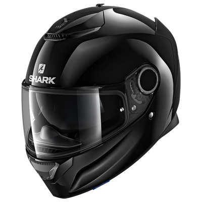 Шлем SHARK SPARTAN 1.2 BLANK Black Glossy фото в интернет-магазине FrontFlip.Ru