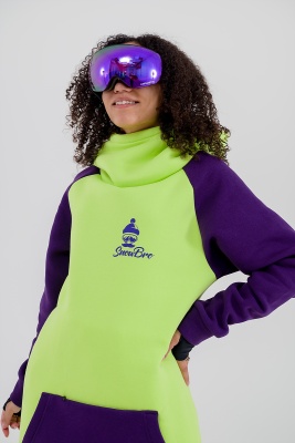 Худи SNOWBRO Шон Lime/Purple фото в интернет-магазине FrontFlip.Ru