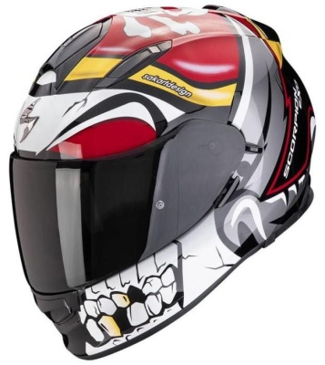 [SCORPION EXO] Мотошлем EXO-491 PIRATE, цвет Красный фото в интернет-магазине FrontFlip.Ru