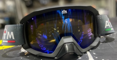 Очки снегоходные с двойной линзой AiM (PRO) 186-100 Black Matt фото в интернет-магазине FrontFlip.Ru