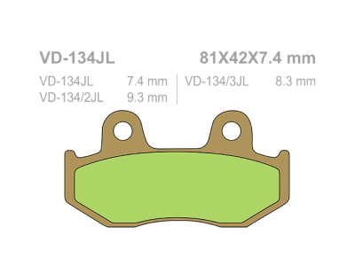 VESRAH Тормозные колодки  VD-134JL  (223) фото в интернет-магазине FrontFlip.Ru
