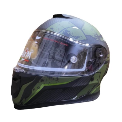 Шлем AiM RH365 Carbon Renault green фото в интернет-магазине FrontFlip.Ru