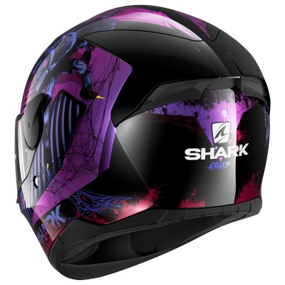 Шлем SHARK D-SKWAL 2 ATRAXX Black/Violet/Glitter фото в интернет-магазине FrontFlip.Ru