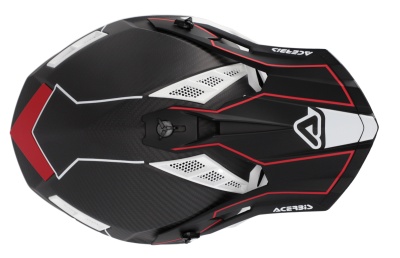 Шлем Acerbis STEEL CARBON 22-06 Black/Red фото в интернет-магазине FrontFlip.Ru