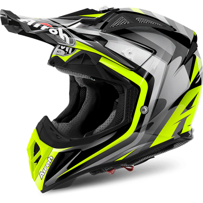 AIROH шлем кросс AVIATOR 2.2 WARNING YELLOW GLOSS фото в интернет-магазине FrontFlip.Ru