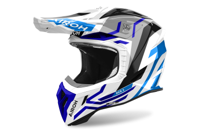 Мотошлем AIROH AVIATOR ACE 2 GROUND BLUE GLOSS Кросс-Эндуро Композит фото в интернет-магазине FrontFlip.Ru