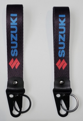 Лента для ключей короткая Suzuki черная/синяя фото в интернет-магазине FrontFlip.Ru