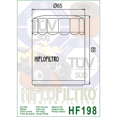 HIFLOFILTRO Масляные фильтры (HF198) фото в интернет-магазине FrontFlip.Ru