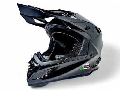 Шлем AiM RH855 (Fiber Glass) Black Glossy фото в интернет-магазине FrontFlip.Ru