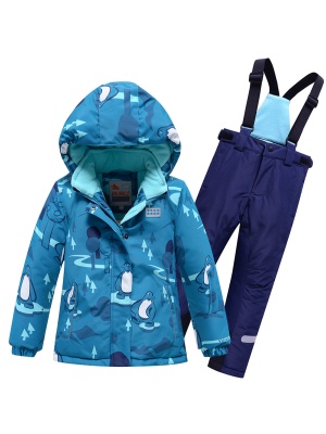 Горнолыжный костюм Valianly детский для девочки голубого цвета 9210Gl фото в интернет-магазине FrontFlip.Ru