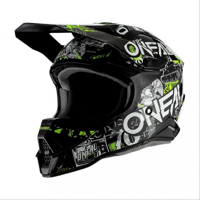 Шлем кроссовый O'NEAL 3Series ATTACK 2.0 черный/желтый фото в интернет-магазине FrontFlip.Ru