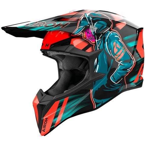 Шлем Airoh WRAAAP CYBER Orange Glossy фото в интернет-магазине FrontFlip.Ru