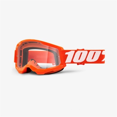 Очки 100% Strata 2 Goggle Orange / Clear Lens (50421-101-05) фото в интернет-магазине FrontFlip.Ru