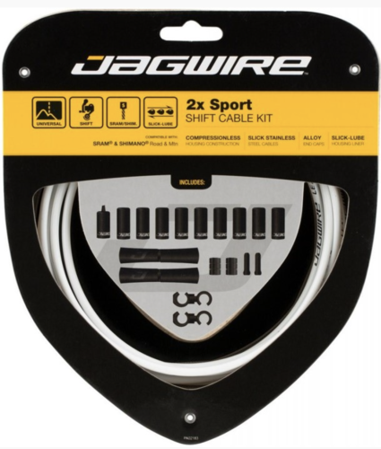 Набор рубашек и тросиков переключения Jagwire Sport Shift Kit 2X White (UCK314) фото в интернет-магазине FrontFlip.Ru