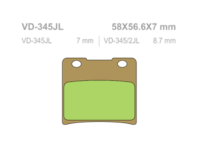 VESRAH Тормозные колодки  VD-345JL  (239) фото в интернет-магазине FrontFlip.Ru