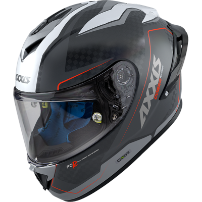 AXXIS FF104C Cobra Rage карбоновый шлем серый фото в интернет-магазине FrontFlip.Ru