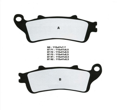 NISSIN Тормозные колодки  2P-250ST-R1  (165/4 зад) фото в интернет-магазине FrontFlip.Ru